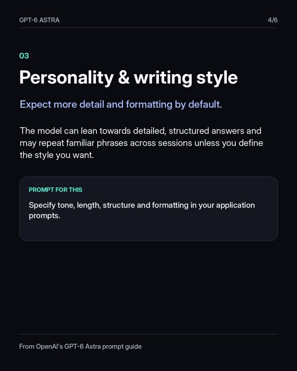 Expect more detail and formatting by default