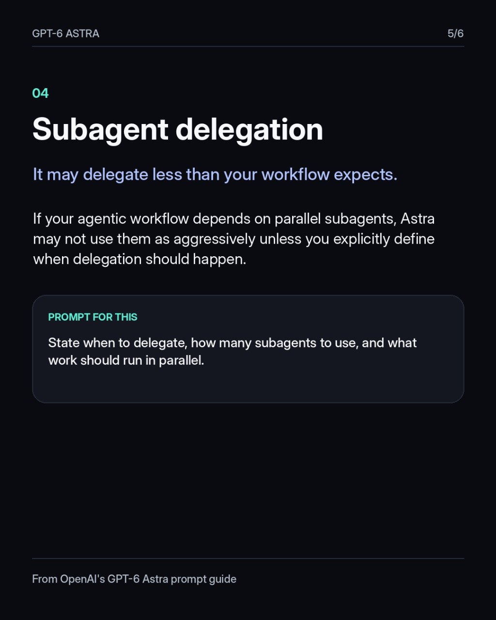 It may delegate less than your workflow expects