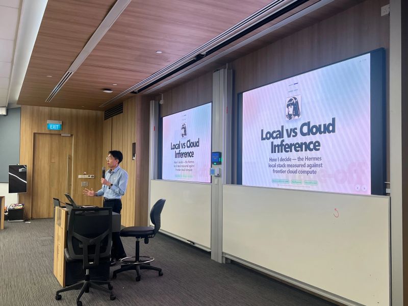 Benjamin Cheng speaking at Building the Agentic AI Infrastructure in Singapore